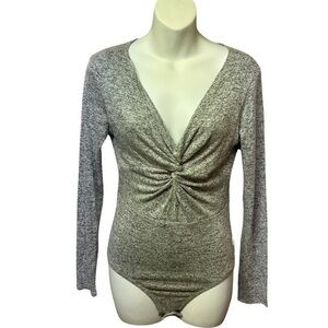 Joe Fresh Deep V-neck Bodysuit - Size medium